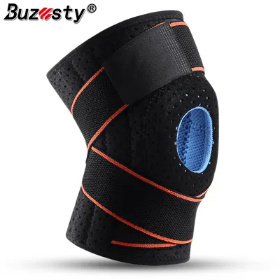 Buzesty Băng cố định gối cho đau đầu gối băng bảo vệ đầu gối điều chỉnh được với xương bánh chè Đệm gel & bên mùa xuân ổn định băng bó đầu gối cho viêm khớp meniscus nước mắt acl giảm đau đầu gối Á Hậu thể thao