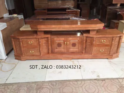 kệ tivi hàm ếch gỗ sồi 2m2m22m4 phòng khách
