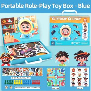 Pretend Play Toys Paper Dolls for Girls Playset Toy Magnet Games Magnetic Dress Up Magnetic Princess