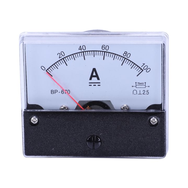 DH-670 DC AC Analog Current Panel Meter 10A 20A 50A 100A Panel Ammeter - View #6