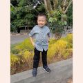 COD setelan anak laki laki kemeja polos celana chinos usia 1-12thn//setelan kemeja anak laki laki murah. 