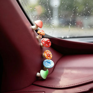 CuteMushroom Car Dashboard Ornament Healing Soft Resin Figure Non Slip Base Multi Scene For Auto Desk Home