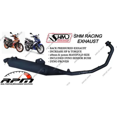 SHM RACING EXHAUST RS150 150RS STANDART CUTTING OPEN STD TIPU 28MM 32MM DYNO POWER BACK PRESSURED UMA MOTO1 ESPADA