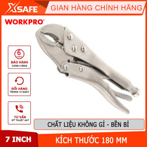 Kìm bấm mũi cong 7 inch 180mm Workpro - WP231058