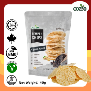 Cozzo Tempeh Chips I Black Pepper Flavour I Snack better with Tempeh Chips! Crispy Food