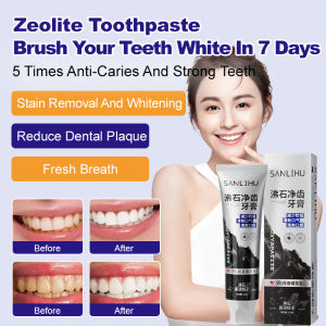 Zeolite AntiCavity Stain Removal Whitening Toothpaste for Adults Prevents Cavities Removes Tartar Zeolite Stain Removal