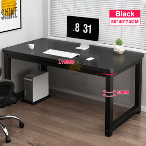 【Free Shipping 】Motida Office Table Laptop Table Home Desk Computer Desk Furniture Solid Wood + Stainless Steel