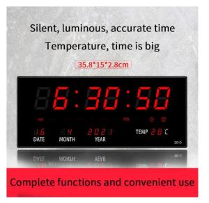 COD 15inches Large Digital Display LED Digital Wall Clock