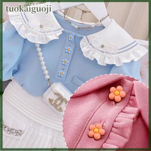 tuokaiguoji 10pcs 18 15mm trẻ em của áo đầy màu sắc hoa Shank nút cho trẻ em quần áo dễ thương Áo sơ mi áo len trang trí trang trí may phụ kiện