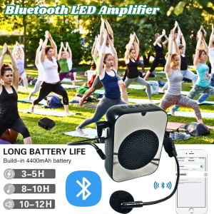 KING Speaker Pinggang Mini Guru Rechargeable Bluetooth Pembicara Tour Guide Dengan wired microphone