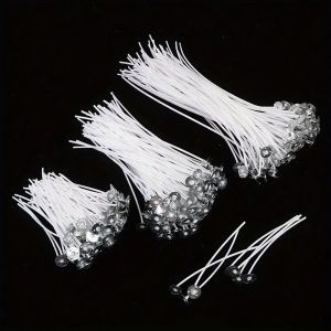 50 Tim Nến Cotton Tim Nến Bấm Sẵn Nhúng Sáp Bấc Nến Nhiều SizeNguyên Liệu Làm Nến-HAUSE