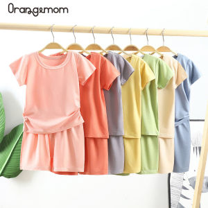 Child Set Baby Boy and Girl Clothes Set Cotton Modal Short-sleeved T-shirt Suit High Waist Home Service Suits Summer New 2 PCS