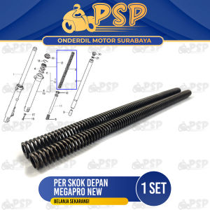 Per Skok Depan Megapro New (Harga Per Set Isi 2) - Peer Pir Ver Dalam As Linggis Sok Shockbreaker