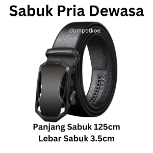Sabuk Pria Dewasa Model Kepala Otomatis Bahan Kulit PU