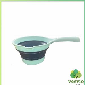 veevio ขันพลาสติกตักน้ำ พับได้ ขันน้ำอาบน้ำ ล้างผักผลไม้ ได้ สายแคมป์ปิ้งต้องมี Water Ladle