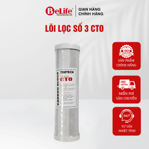 Lõi lọc nước số 3 than hoạt tính CTO khử mùi Clo bảo vệ màng RO nước trong mát