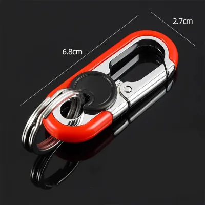 Alloy Carabiner Keychain Double Key Ring Metal Key Holder for Car Keys Men Women