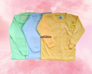 Dolphin Kaos Oblong Bayi Lengan Panjang Polos 3 Pcs