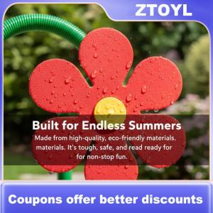 【ZTOYL】 Dance Flower Crazy Sprinkler 360 Rotating Water Toy Outdoor Garden Lawn Yard Watering Device for Kids Entertainment