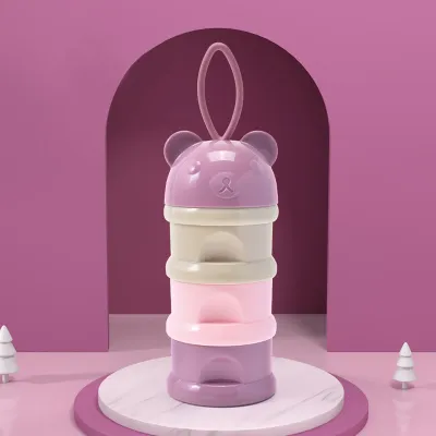 HamshMoc Portable Baby Formula Boxes Toddler Formula Food Storage Box Multilayer Kids High sealing Milk Powder Formula Food Snack Storage Dispenser Moisture-proof
