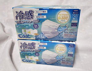 cool mask หน้ากากอนามัยแบบเย็น จากญี่ปุ่น คุณสมบัติครบ กันเชื้อโรคและ pm2.5  ใส่สบายหายใจสะดวก ด้วยโครงสร้าง 3 ชั้น