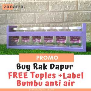 Rak Bumbu Gratis Toples Bumbu Tempat Bumbu Ungu Model Toples Stiker Bumbu warna rak hijau ungu shabbychic zanarra