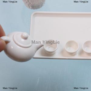 [COD] Man YingLie 1 Set Dollhouse Scene Accessories Simulation Tea Kit Model Tea Pot Cup Tea Table Decoration Collectible Room Ornament