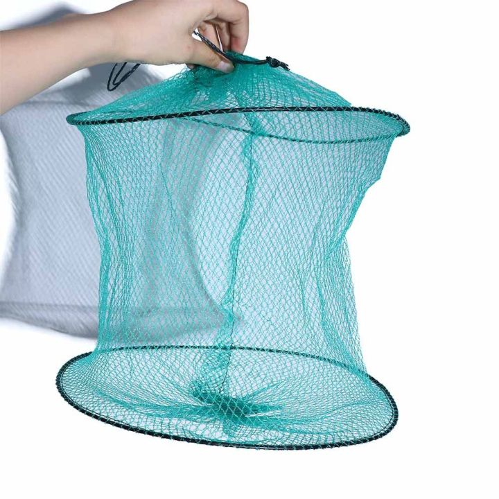 3 Layers Portable Fishing Net Fish Shrimp Mesh Cage Cast Net