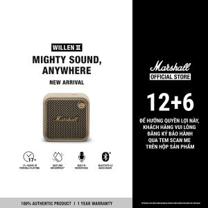 Loa Marshall Bluetooth Willen II - Bảo Hành Chính Hãng 1 Đổi 1 trong 1 Năm