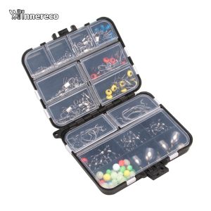 Fishing Sinks Swivel Accessory Set Bottle Pass Swivel with Ring Carp Tackle Case for Outdoor Sport Multi-Tools
