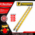 POWERHOUSE Fiberglass Extension Ladder 16-28ft 2-Section Non-Conductive PHHT - TFM. 