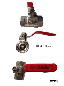 Chrome Plated Brass Ball Valve PN25 Water Pipe Fitting Stop Cock Water Pump Air Injap Bola HOMS