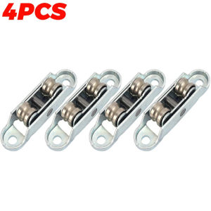 10pcs Window Pulleys Silent Bearing Fitting Tools Zinc Alloy Wheels U Groove Heavy Duty Sliding Door Roller Track Hardware