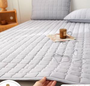 100% Waterproof Cotton Bed Sheet Fully Wrapped Bed Cover Machine Washable Dust Resistant