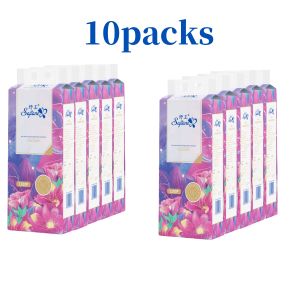 10 Packs Foftone Facial Tissue Bathroom Tissue Tissue Paper Wall Mounted Hanging Tissue Paper Toilet Paper