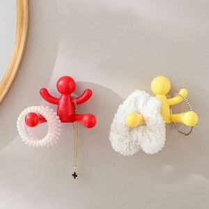 RBJ4 3pcs Creative Wall Shelf Organizer Portable Space Saving Key Storage Rack Accessory Display Rack Cartoon Jewelry Storage Rack Bathroom