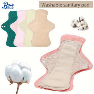 5pcs Cotton Breathable Reusable Sanitary Pads Soft Washable Mama Cloth Panty Liners Comfortable Sanitary Napkin Towels