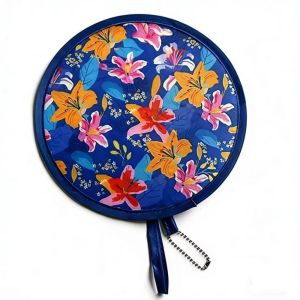 【Ready Stock+COD】STYLETENK 8 Styles Round Foldable Fan with Storage Bags Lightweight Hand Fans Portable Cooling Fans for Festival Wedding