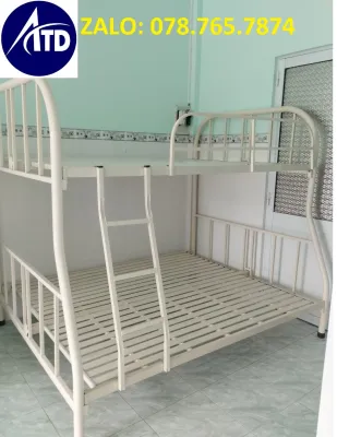 GIƯỜNG TẦNG 80CM 1M 1M2 1M4 1M6 DÀI 2M - SẮT ỐNG TRÒN GIÁ RẺ