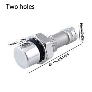 TUO29 Flush Mount Fuel Tank Vent Straight Air Vent Stainless Steel Through Hull Vent Ventilation System Universal Design Marine Air Vent Boat Use