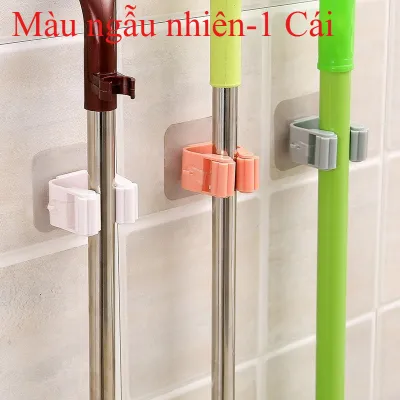 Móc Treo Cây Lau Nhà Kẹp Giữ Chổi Dán Tường Inox 304 Chống Gỉ - Kèm Keo Dán Chịu Lực