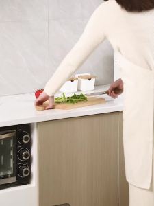 Kitchen trash bin household foldable wall mounted cabinet door bathroom large capacity storage of kitchen waste paper basket living room