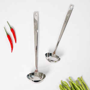 Sét 2 muỗng/muôi/vá nguyên khối inox 304 - dày 3.5mm mã SK-SP1-1/SK-SP1-2 Kuchen I Bảo hành 10 năm