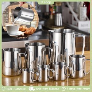 350ml/600ml Stainless Steel Milk Frothing Pitcher Jug Coffee Latte Cup Pull Flower Cup Cappuccino Coffee With Scale Jug Mug Cup Milk Boiler Coffee Pitcher Pull Flower Cup Milk Pot Espresso Cups Suitable for Barista