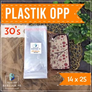 (100 Pcs) Plastik OPP Lem 14 x 25 cm 30’S Micron – Kemasan Super Luas untuk Roti Jumbo Sabun Bundling dan Gift Set Handmade Premium!