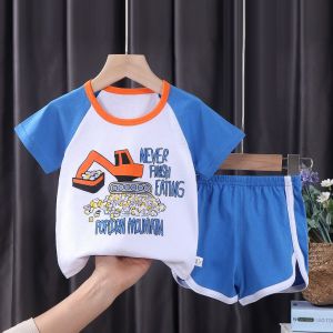 (3m-5years) Baby Clothing Set Two-piece Boys Girls Clothing Shorts Kids Clothes