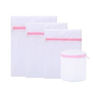 ZH153 4pcs Multi Size Pack Washing Machine Clothes Net Bag Zipper Bag Clothing Fiber Care Bags 4in1 Net Bags for Laundry