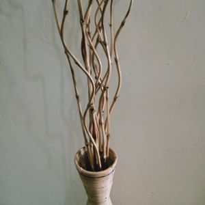 Dekorasi Stik Bambu Ulir Natural