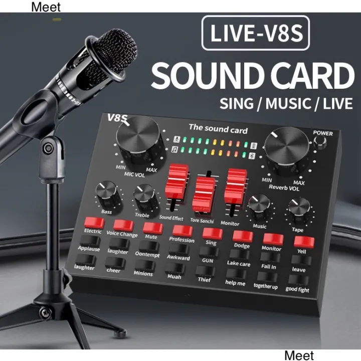 ✅100% Original Smilee Latest version of V8 sound card V8S, suitable for live broadcast and recording | Lazada Philippines