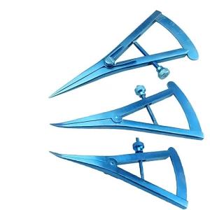 MEDGREAT 6 Loại Kẹp Mí Mắt Castroviejo Kiểu Điều Chỉnh Bằng Vít Thẳng/Cong/Góc 0mm-20mm Dụng Cụ Nhãn Khoa 1 cái